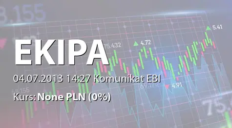 Ekipa Holding S.A.: Zakup akcji własnych (2013-07-04)