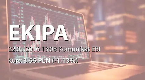 Ekipa Holding S.A.: Zakup akcji własnych (2016-01-22)