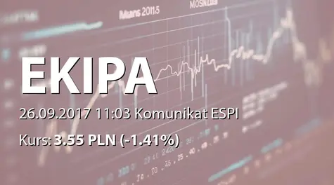 Ekipa Holding S.A.: Zakup akcji własnych (2017-09-26)
