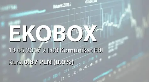 Ekobox S.A.: SA-Q1 2017 (2017-05-13)