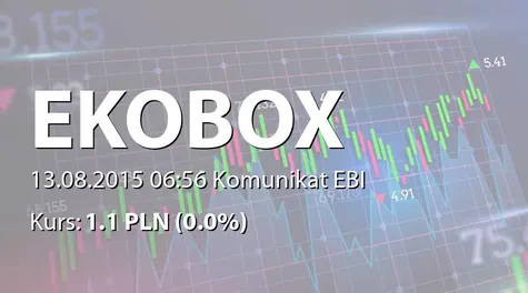 Ekobox S.A.: SA-Q2 2015 (2015-08-13)