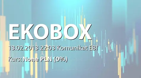 Ekobox S.A.: SA-Q4 2012 (2013-02-13)