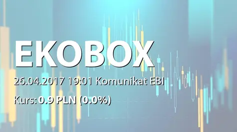 Ekobox S.A.: Zmiana terminu przekazania SA-R 2016 (2017-04-26)