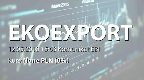 Eko Export S.A. w restrukturyzacji: SA-Q1 2010 (2010-05-12)