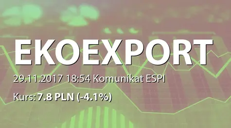 Eko Export S.A. w restrukturyzacji: SA-QSr3 2017 (2017-11-29)