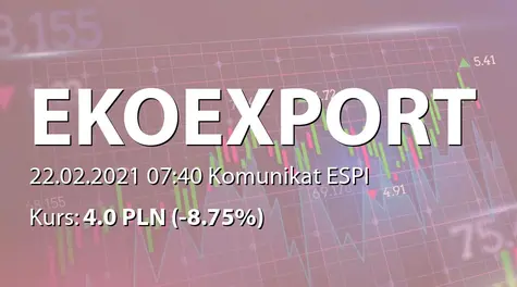 Eko Export S.A. w restrukturyzacji: Umowa z BuzTrade LLC (2021-02-22)