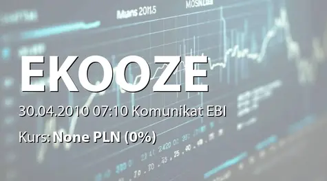 EKO-OZE S.A.: Rejestracja jednostkowych praw poboru akcji serii D w KDPW (2010-04-30)