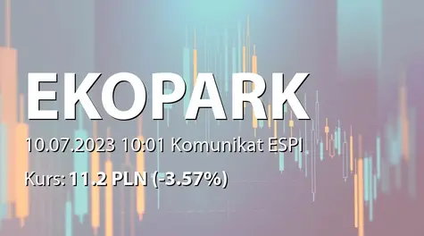 EKOPARK S.A.: Oddanie do użytku ITK POINT Lidzbark Warmiński (2023-07-10)