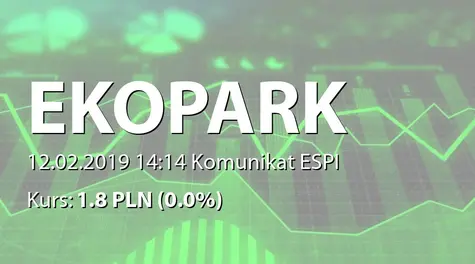 EKOPARK S.A.: Umowa z Ministerstwem Inwestycji i Rozwoju (2019-02-12)