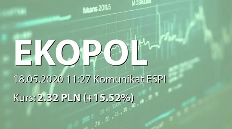 Ekopol Górnośląski Holding S.A.: Subwencja finansowa z PFR (2020-05-18)