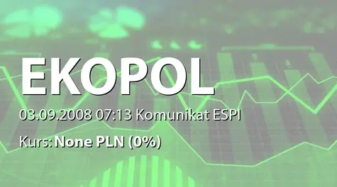 Ekopol Górnośląski Holding S.A.: Zakup PDA przez Andrzeja S.Piecucha (2008-09-03)