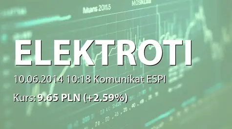 ELEKTROTIM S.A.: Przeniesienie akcji przez Kreon sp. z o.o. &#8211; SKA na rzecz Mirosława Nowakowskiego (2014-06-10)