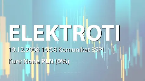 ELEKTROTIM S.A.: Przydział warrantów subskrypcyjnych serii A (2008-12-10)