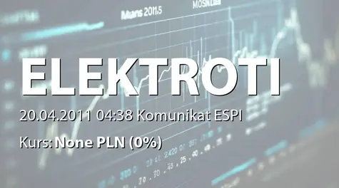 ELEKTROTIM S.A.: SA-R 2010 (2011-04-20)