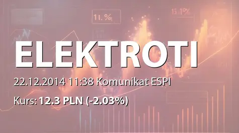 ELEKTROTIM S.A.: Sprzedaż akcji przez Członka Zarządu (2014-12-22)