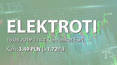 ELEKTROTIM S.A.: Umowa z Tauron Dystrybucja SA /O Tarnów (2019-08-16)