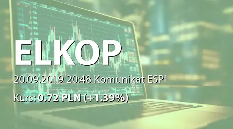 Elkop SE: Nabycie akcji przez Patro Invest OU (2019-09-20)