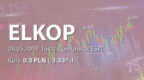 Elkop SE: Rejestracja akcji serii B w KDPW (2017-05-08)