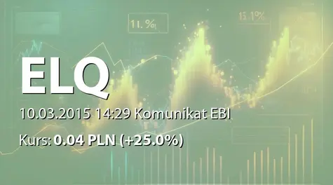 ELQ S.A.: Korekta raportu EBI nr 6/2015 (2015-03-10)