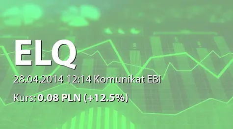 ELQ S.A.: Rejestracja zmiany Statutu w KRS (2014-04-28)