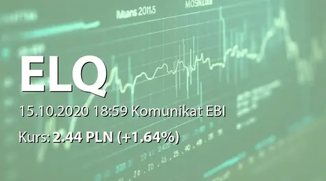 ELQ S.A.: Rezygnacja członka Zarządu (2020-10-15)