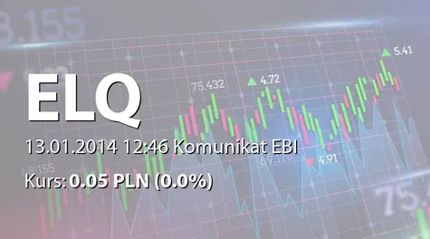 ELQ S.A.: Terminy przekazywania raportów okresowych w 2014 r. (2014-01-13)