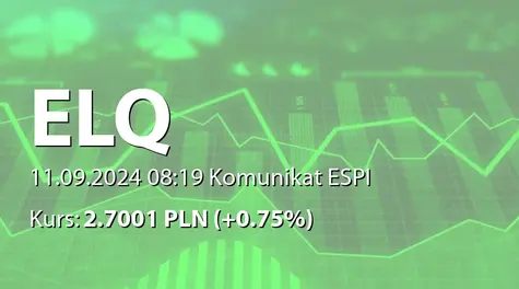 ELQ S.A.: Umowa ze spółką z branży odnawialnych źródeł energii (2024-09-11)