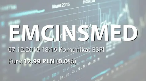 EMC Instytut Medyczny S.A.: Aneks do umowy Regionalnego Centrum Zdrowia sp. z o.o. z NFZ - Dolnośląski Oddział Wojewódzki (2015-12-07)