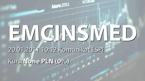 EMC Instytut Medyczny S.A.: Aneks do umowy z NFZ w Opolu - 9,6 mln zł (2011-01-20)