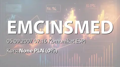 EMC Instytut Medyczny S.A.: Aneksy do umów z NFZ w Opolu - 7,8 mln zł (2007-09-05)