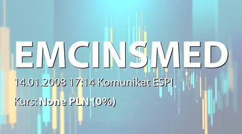 EMC Instytut Medyczny S.A.: Aneksy do umów z NFZ w Szczecinie - 9,03 mln zł (2008-01-14)