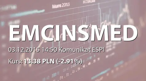 EMC Instytut Medyczny S.A.: Aneksy do umów Zdrowie sp. z o.o. z NFS - Pomorski Oddział Wojewódzki (2015-12-03)