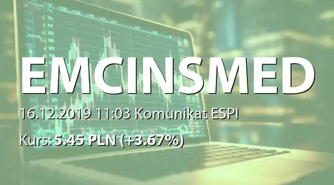 EMC Instytut Medyczny S.A.: NWZ - podjęte uchwały: seria J: emisja połączeniowa - akcjonariusze Penta Hospitals Poland sp. z o.o. (2019-12-16)