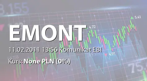 ELEKTROMONT S.A. w restrukturyzacji: Raport miesięczny za styczeń  2011 r. (2011-02-11)