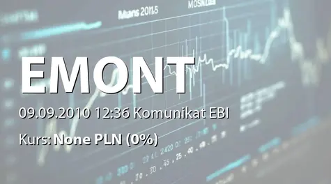 ELEKTROMONT S.A. w restrukturyzacji: Umowa z Gminą Kobierzyce - 496,1 tys. zł (2010-09-09)