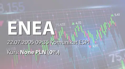 Enea S.A.: Aktualizacja prospektu emisyjnego (2005-07-22)