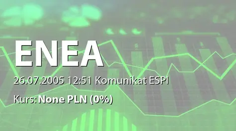 Enea S.A.: Aktualizacja prospektu emisyjnego - dane teleadresowe oraz nakłady inwestycyjne Energetyka Poznańska ZEW sp. z o.o. (2005-07-26)