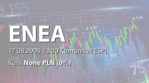 Enea S.A.: Aktualizacja prospektu emisyjnego - istotne postępowania (2005-08-17)