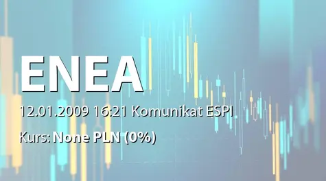 Enea S.A.: Korekta raportu nr 31/2008 dot. podsumowania transakcji stabilizacyjnych (2009-01-12)