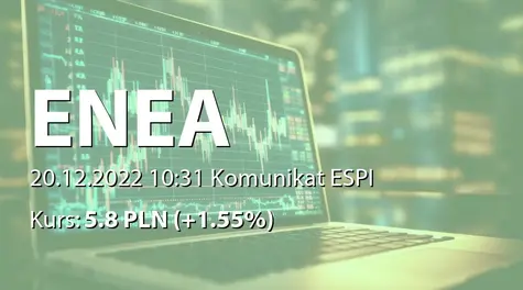 Enea S.A.: Wstępne wyniki aukcji głównej rynku mocy na rok 2027 (2022-12-20)