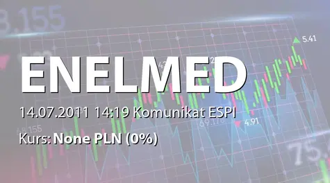 Centrum Medyczne Enel-Med S.A.: Wyznaczenie ostatniego dnia notowania PDA serii D oraz wprowadzenie do obrotu akcji serii A, B, C i D (2011-07-14)