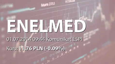 Centrum Medyczne Enel-Med S.A.: Zakup sprzętu medycznego od GE Medical Systems Polska sp. z o.o. - 17,6 mln zł (2014-07-01)