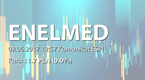 Centrum Medyczne Enel-Med S.A.: ZWZ - podjęte uchwały: podział zysku, zmiany w statucie (2017-06-08)