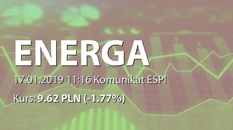 Energa S.A.: Informacja o odwróceniu odpisów aktualizujących wartość aktywów (2019-01-17)