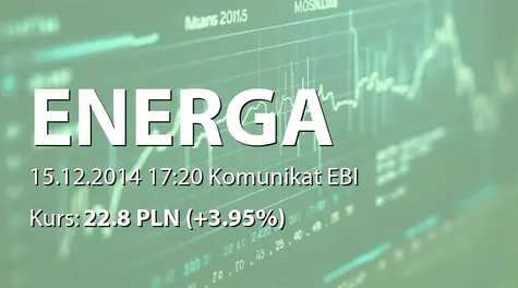 Energa S.A.: Informacja w sprawie niestosowania niektórych zasad Dobrych Praktyk Spółek Notowanych na GPW (2014-12-15)