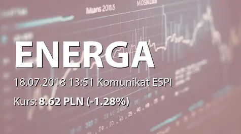 Energa S.A.: Ugoda spółki zależnej z pozwaną farmą wiatrową (2018-07-18)