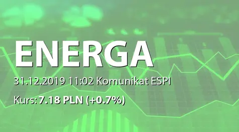 Energa S.A.: Zawiązanie rezerwy w Linii Biznesowej Sprzedaż (2019-12-31)