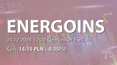 Energoinstal S.A.: Umowa z Siemens s.r.o. Industrial Turbomachinery - 11,2 mln EUR (2013-12-04)