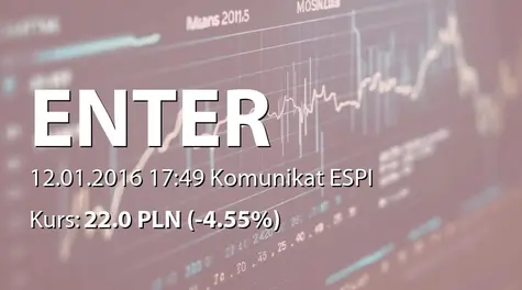 Enter Air S.A.: Umowa Enter Air sp. z o.o. z PKN Orlen SA (2016-01-12)