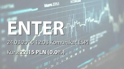 Enter Air S.A.: Umowa Wilmington Trust SP Services Ldt z PKO Bankowy Leasing - 99,37 mln PLN (2016-03-24)